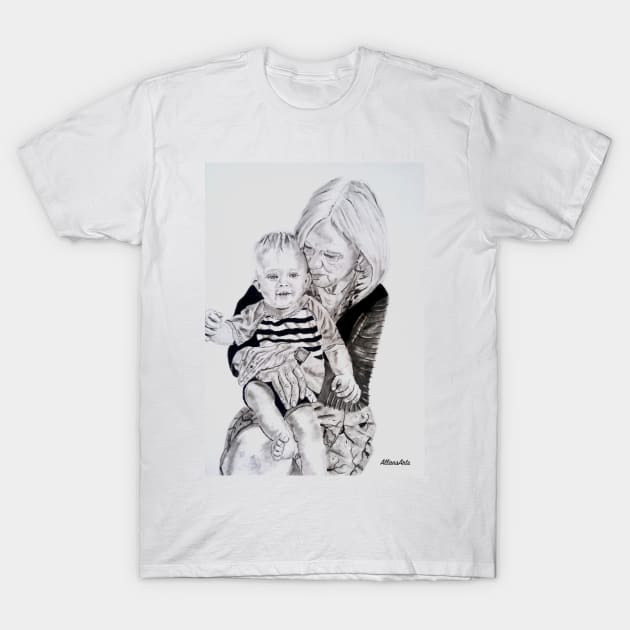 Love is...Nan and grandson by AllansArts T-Shirt by AllansArts